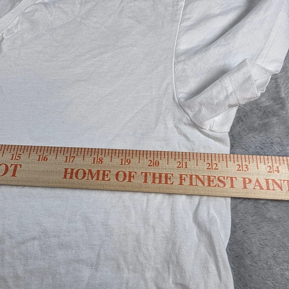 Polo Ralph Lauren Men XL White T-Shirt V-Neck‎ Classic Fit Embroidered Pony